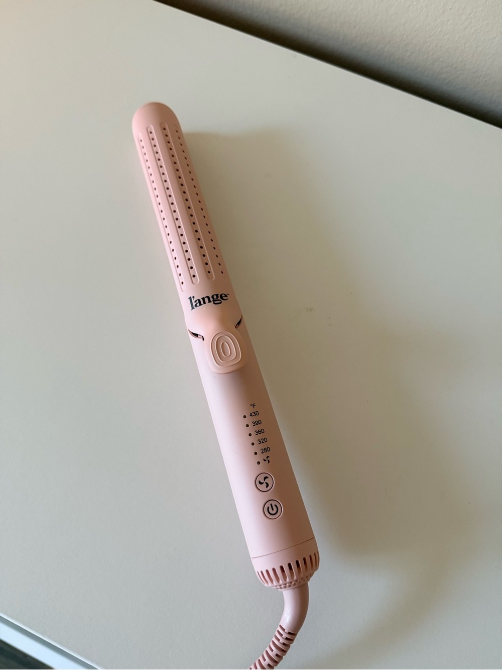 L'ange Pink Hair Styling straightener and curler
